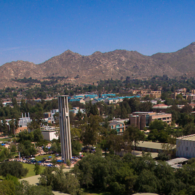 Aerial view of the UCR campus